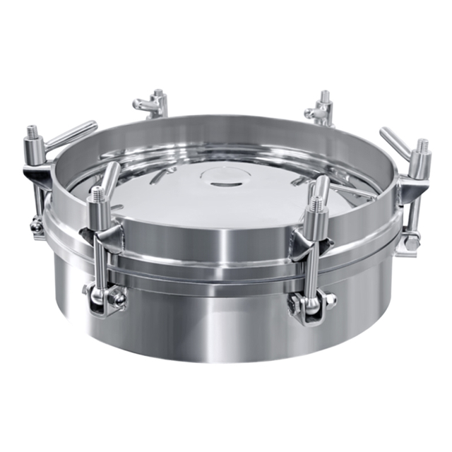 Stainless Steel Pressure Round Sanitary Manhole With SS Handle