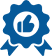 Quality Certification Icon Blue
