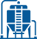 Industrial Equipment Icon Blue